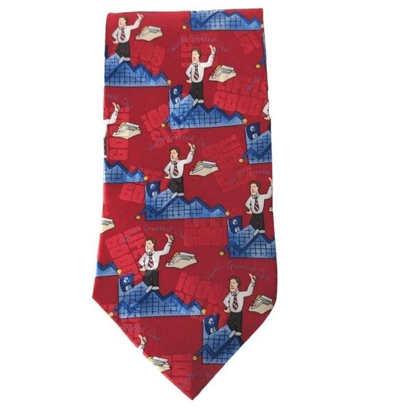 Vicky Davis World's Greatest Dad Silk Necktie - Picture 4 of 7